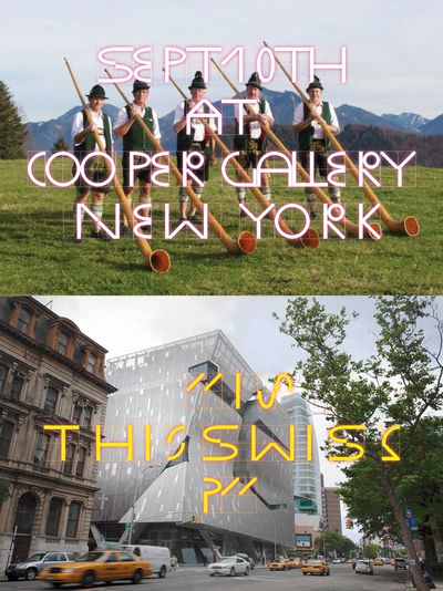 Is This Swiss? A Dinamo lecture at Cooper Union